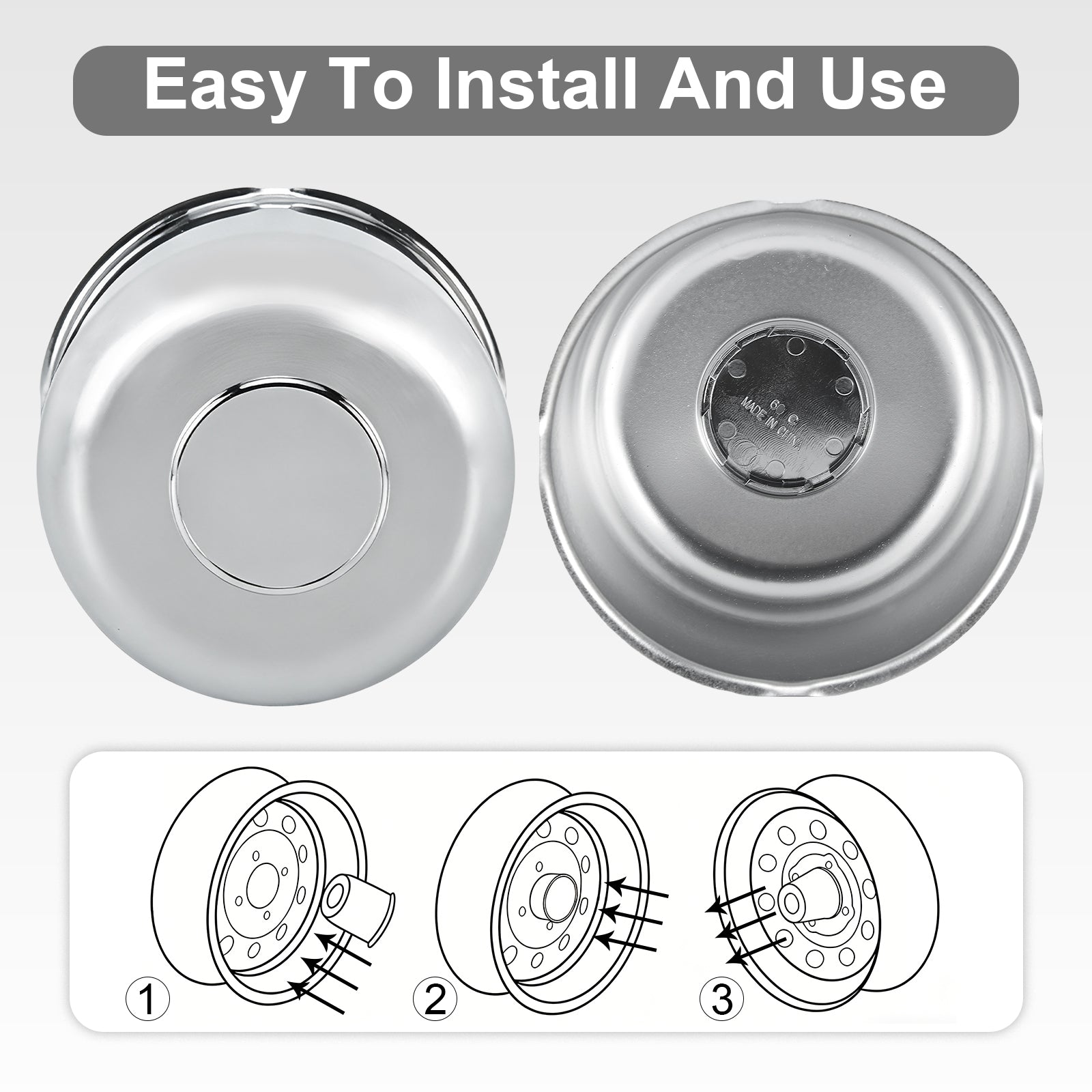 Chrome Lug Nut Cover – Tall Dome Cylinder – 4.33" × 4.88" (LT9)