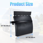 Black 24" Quarter Fender with Mounting Bracket (PL-3001-24)