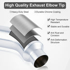 Chrome Bent Exhaust Adapter Tip – 5" Inlet – 6", 7", 8" Outlet - view 14