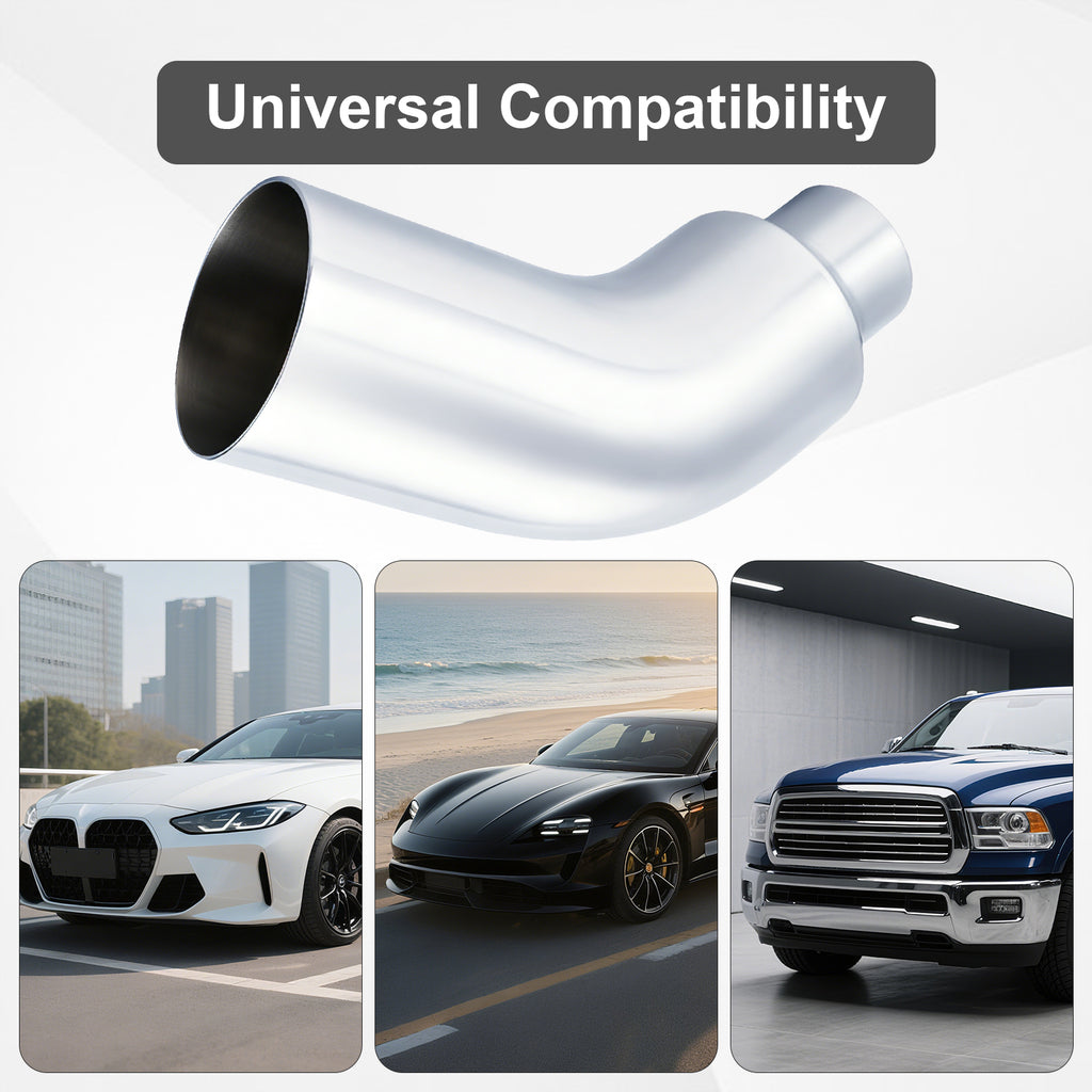 Chrome Bent Exhaust Adapter Tip – 5" Inlet – 6", 7", 8" Outlet