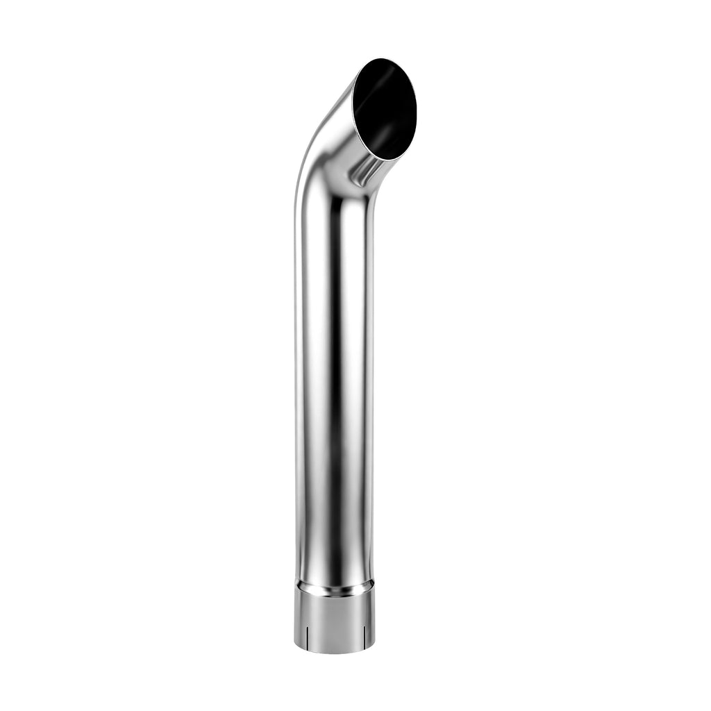 Chrome Curved Exhaust Stack – Flared Bottom – 36" – 5" and 6" Diameters
