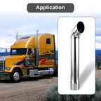 Chrome Curved Exhaust Stack – Flared Bottom – 36" – 5" and 6" Diameters - view 7