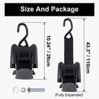 Retractable Ratchet Buckle with Hook — Auto-Winding Cargo Strap - view 7