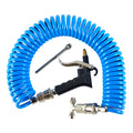 Blue Coiled Air Hose + Blow Gun Kit — Truck Air System (PL-AG1-BLUE-1)