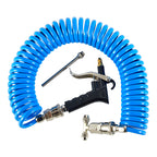 Blue Coiled Air Hose + Blow Gun Kit — Truck Air System