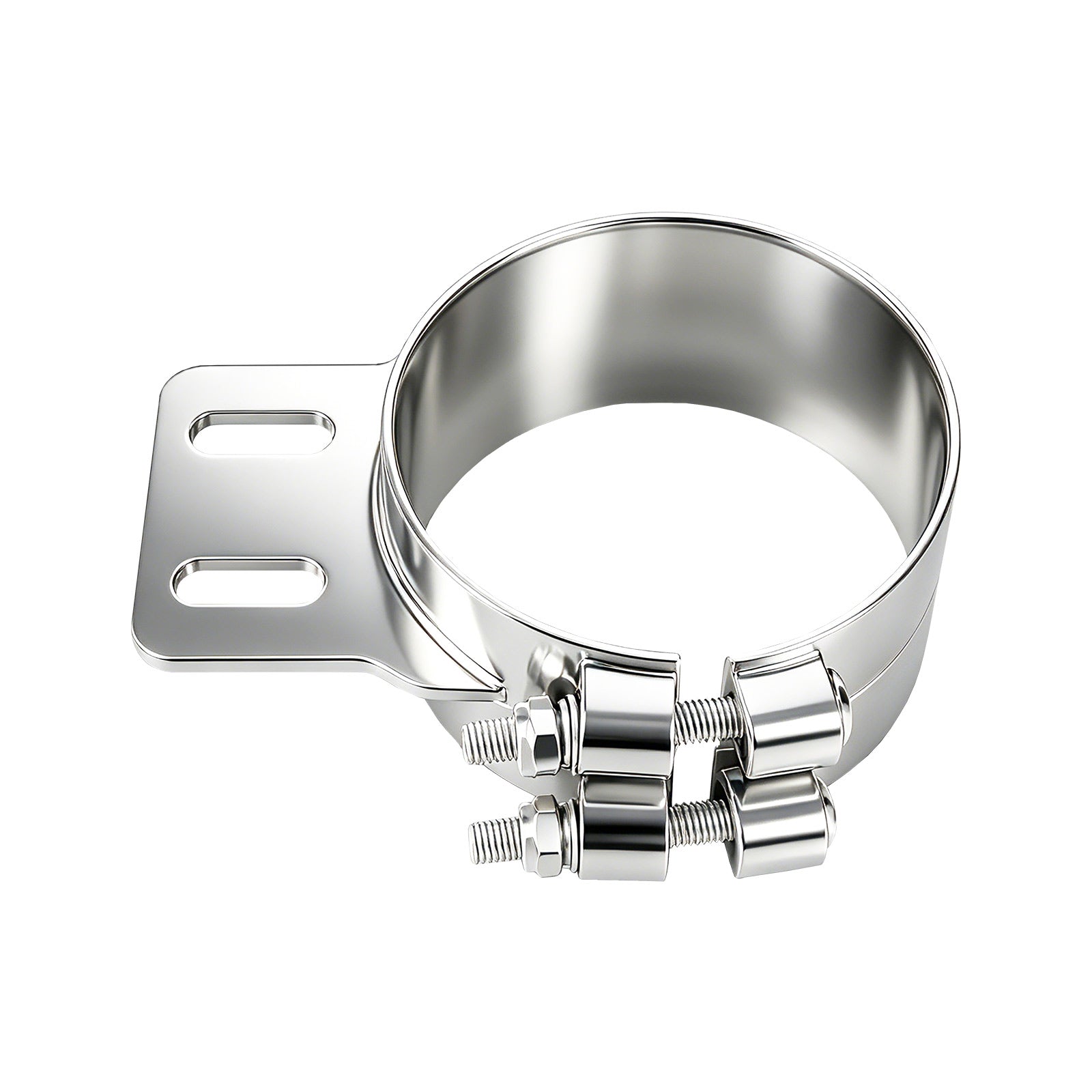 Chrome Exhaust Stack Clamp – 5" – With Mounting Bracket