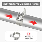 Chrome Exhaust Stack Clamp – 5" – With Mounting Bracket - view 7
