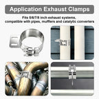 Chrome Exhaust Stack Clamp – 5" – With Mounting Bracket - view 9