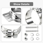 Chrome Exhaust Stack Clamp – 5" – With Mounting Bracket - view 11