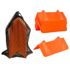 Rigid Deep-V Corner Protector — 10-Pack with Mesh Bag — Orange / Yellow / Red