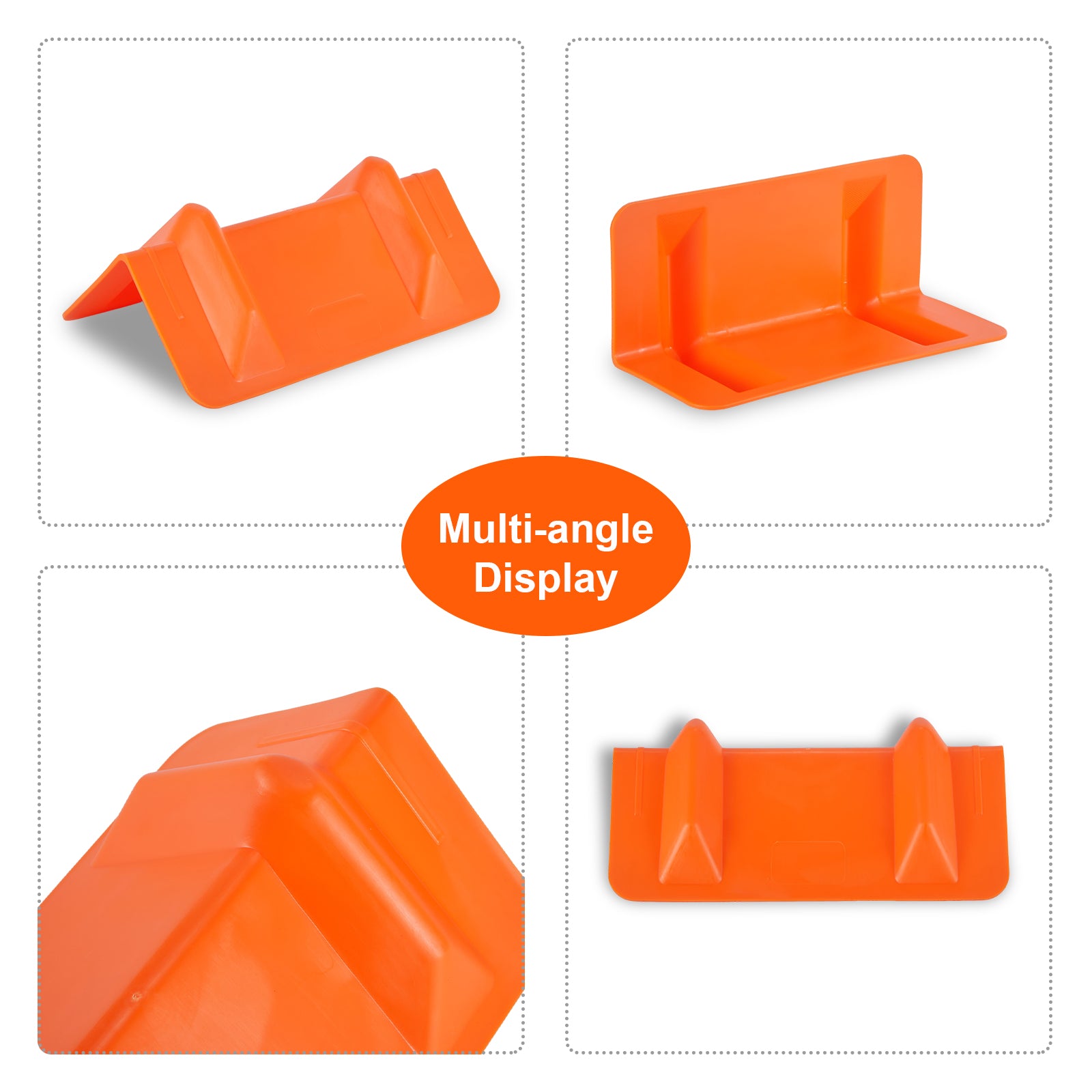 Rigid Deep-V Corner Protector — 10-Pack with Mesh Bag — Orange / Yellow / Red (PL-CP12)