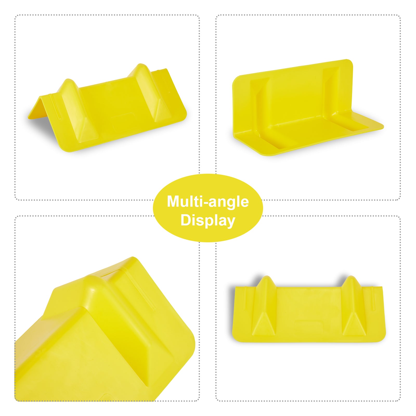 Rigid Deep-V Corner Protector — 10-Pack with Mesh Bag — Orange / Yellow / Red (PL-CP12)