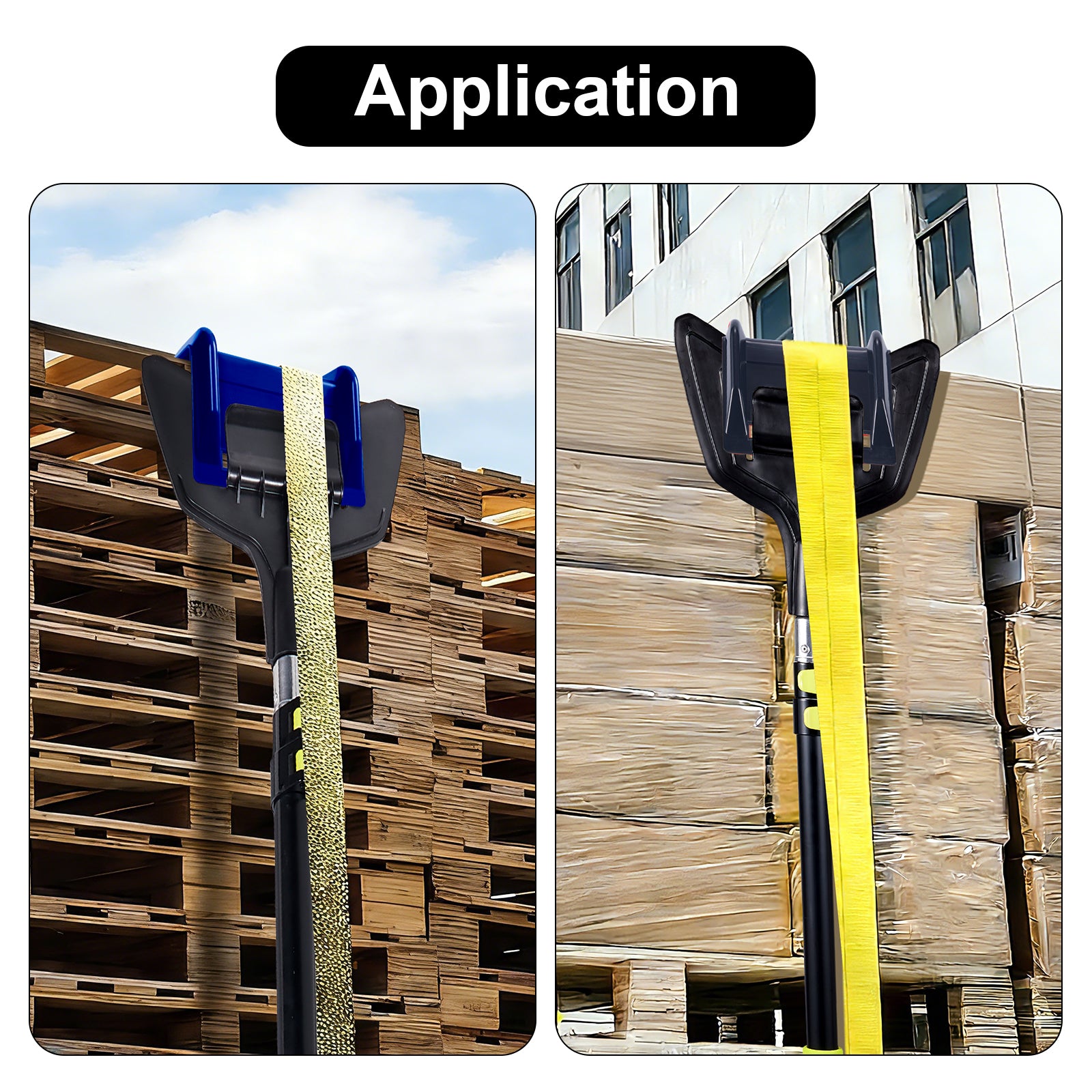 Corner Protector Kit with Telescoping Install Pole — 15 Corners + Mesh Bag + Pole — Yellow / Blue / Black / Orange / Red (PL-CPH01+SL-CA446)
