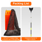 Corner Protector Kit with Telescoping Install Pole — 15 Corners + Mesh Bag + Pole — Yellow / Blue / Black / Orange / Red (PL-CPH01+SL-CA446) - view 6
