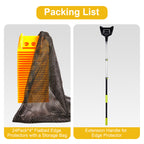 Corner Protector Kit with Telescoping Install Pole — 15 Corners + Mesh Bag + Pole — Yellow / Blue / Black / Orange / Red (PL-CPH01+SL-CA446) - view 2
