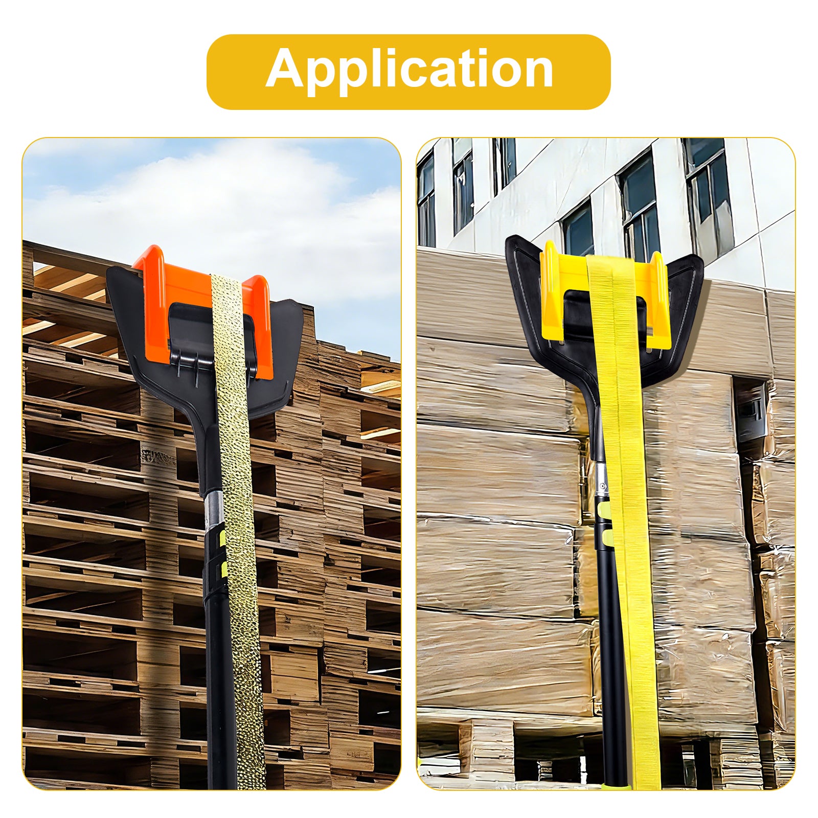 Corner Protector Kit with Telescoping Install Pole — 15 Corners + Mesh Bag + Pole — Yellow / Blue / Black / Orange / Red (PL-CPH01+SL-CA446)