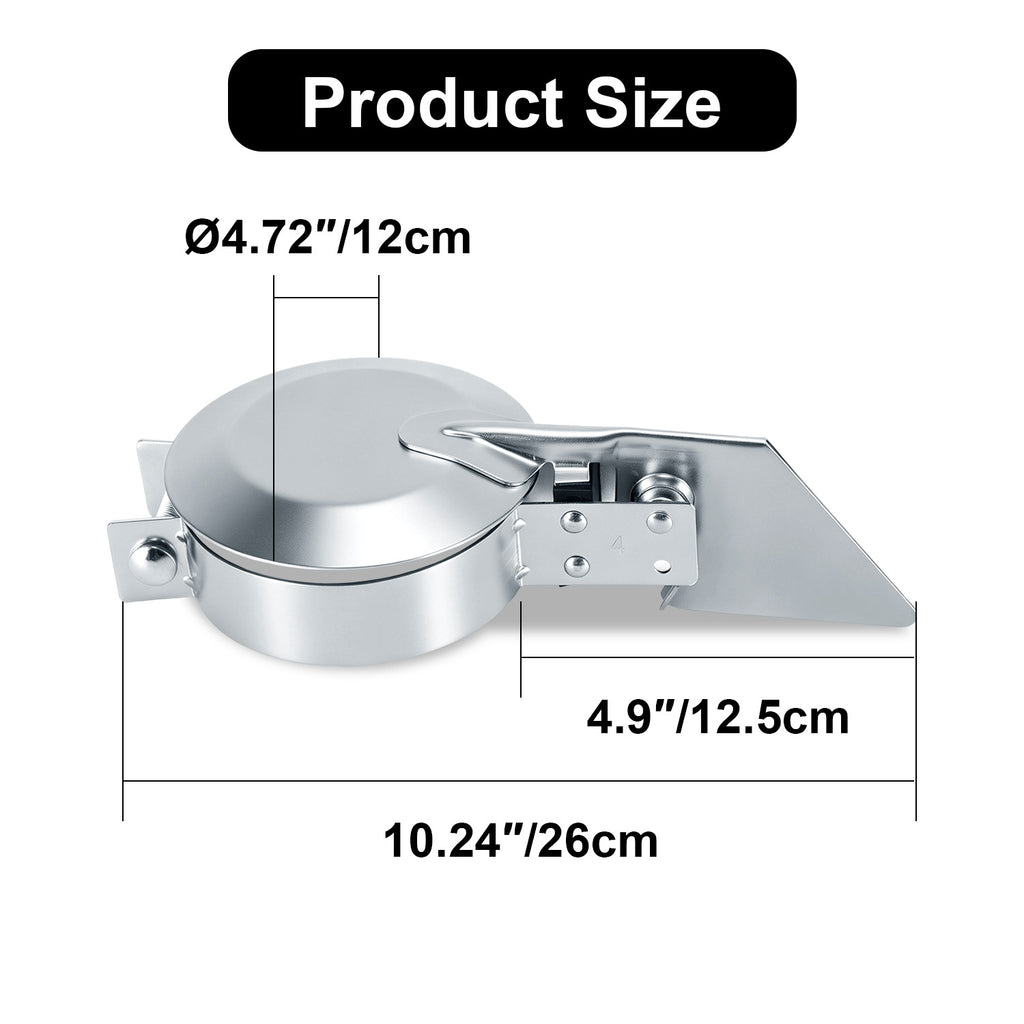 Chrome Exhaust Rain Cap – Spring-Hinge – 4", 5", 6" Diameters
