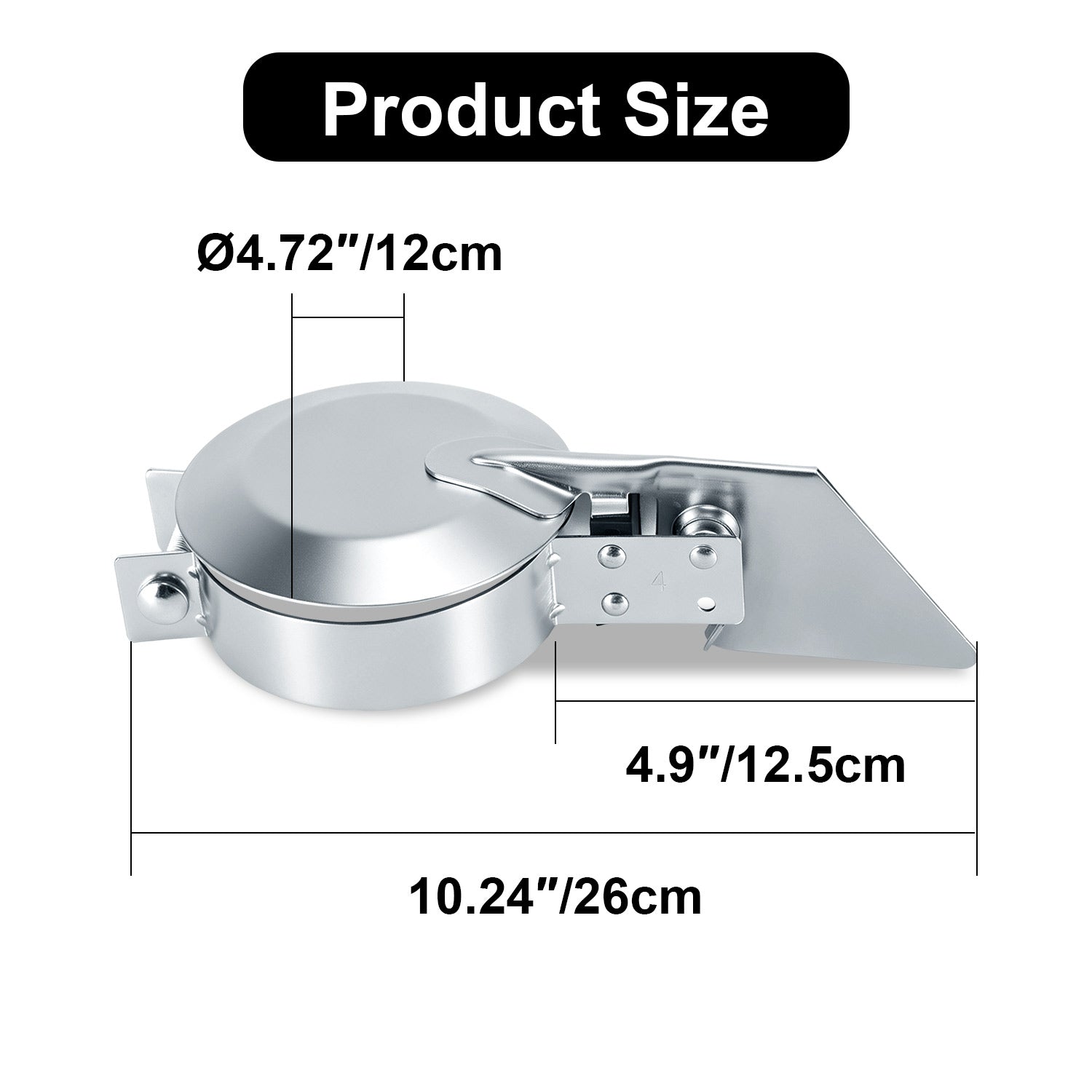 Chrome Exhaust Rain Cap – Spring-Hinge – 4", 5", 6" Diameters