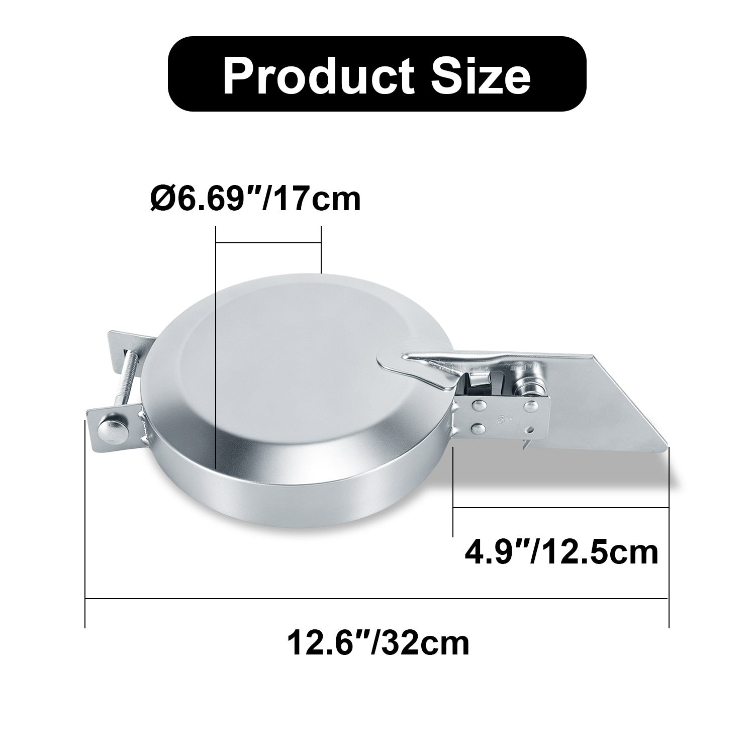 Chrome Exhaust Rain Cap – Spring-Hinge – 4", 5", 6" Diameters