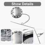 Fuel Tank Cap — Diesel Push-Turn, Chrome with Chain - view 6