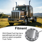 Fuel Tank Cap — Diesel Push-Turn, Chrome with Chain - view 9