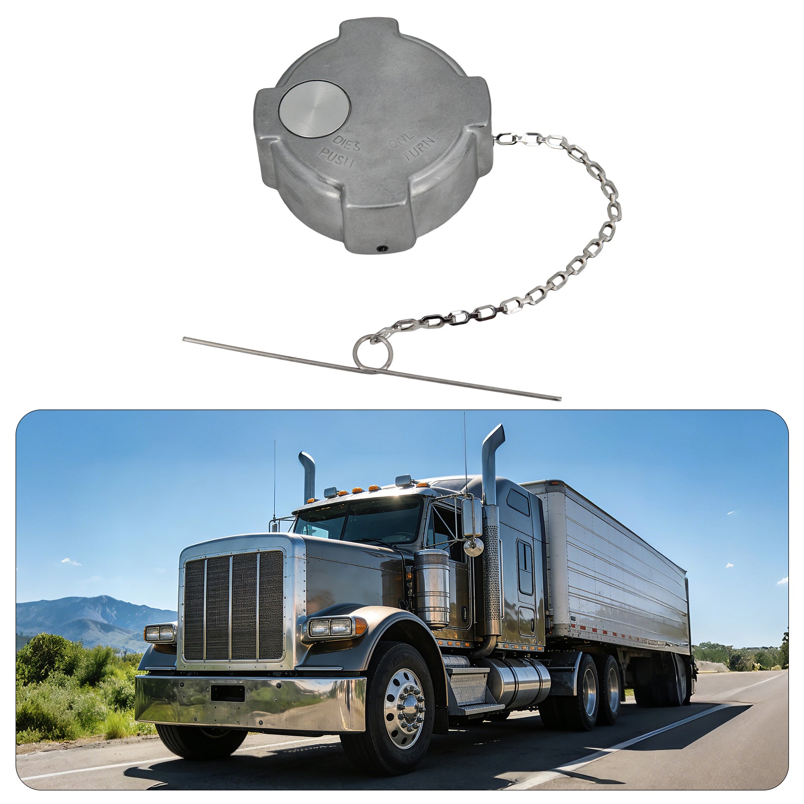 Fuel Tank Cap — Chrome Bolted-Center Design (PL-L2A)