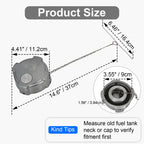 Fuel Tank Cap — Chrome Bolted-Center Design - view 4