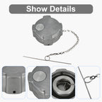 Fuel Tank Cap — Chrome Bolted-Center Design - view 6