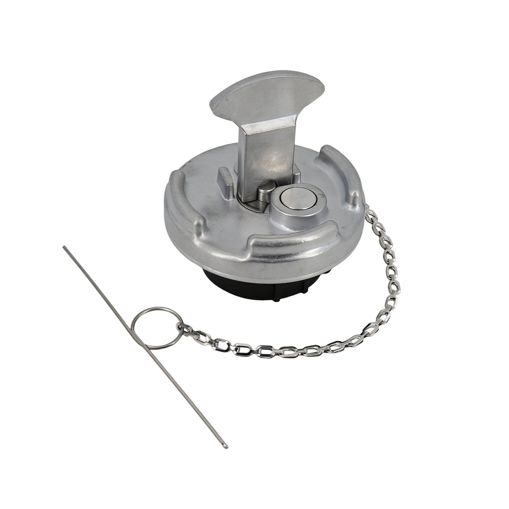 Fuel Tank Cap — Flip-Up Chrome with Chain (PL-L5A)