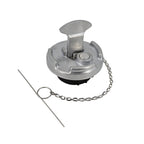 Fuel Tank Cap — Flip-Up Chrome with Chain - view 2