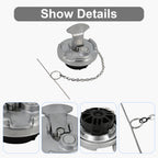 Fuel Tank Cap — Flip-Up Chrome with Chain - view 6