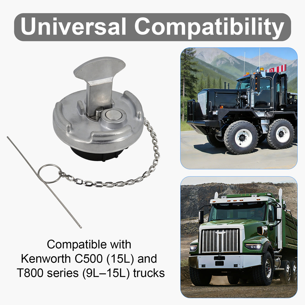 Fuel Tank Cap — Flip-Up Chrome with Chain (PL-L5A)