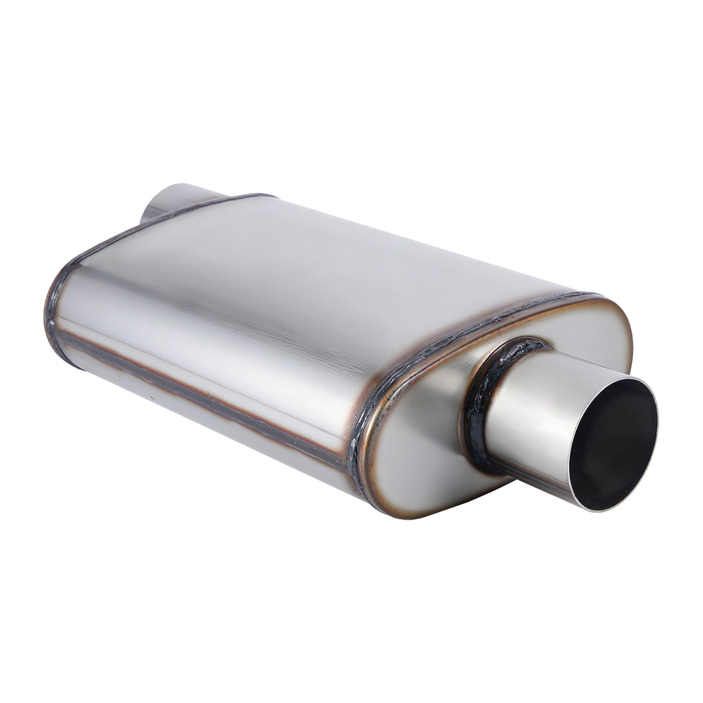 Chambered Muffler – Offset-In / Offset-Out (Same Side) – 2", 2.25", 2.5", 3" (C Series)