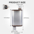 Chambered Muffler – Offset-In / Offset-Out (Diagonal Corners) – 2.25", 2.5", 3" (C Series)