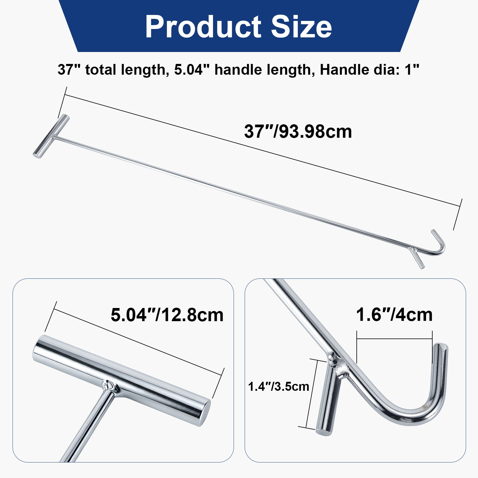 5th Wheel King Pin Puller — T-Handle Chrome (PL-PP136)
