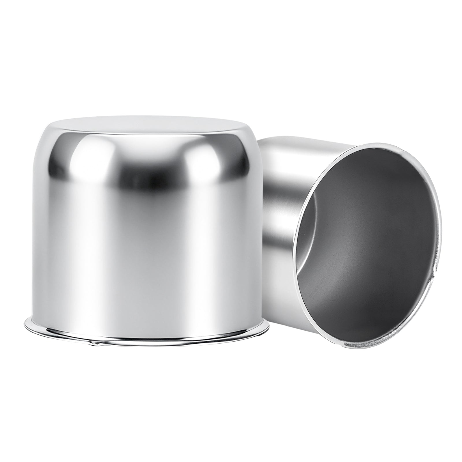 Lug Nut Cover – Dome Cylinder – 3.66" × 4.25" – Stainless / Black (LT4)