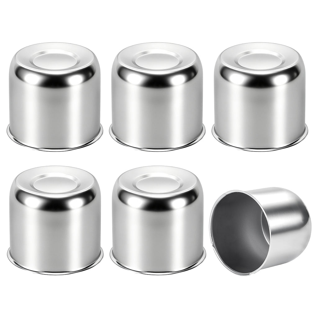 Lug Nut Cover – Dome Cylinder – 3.66" × 4.25" – Stainless / Black (LT4)