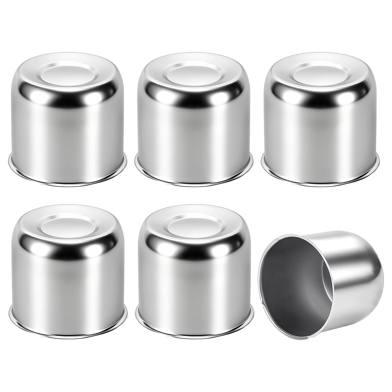 Lug Nut Cover – Dome Cylinder – 3.66" × 4.25" – Stainless / Black (LT4)