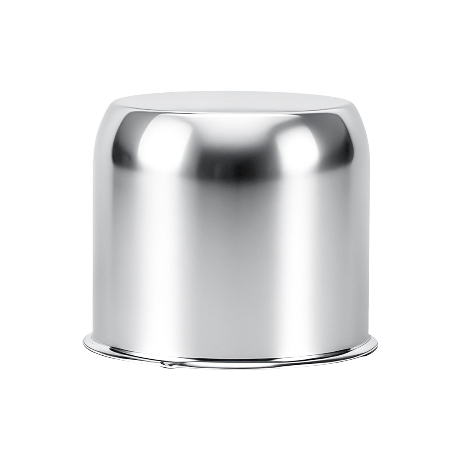 Lug Nut Cover – Dome Cylinder – 3.66" × 4.25" – Stainless / Black (LT4)