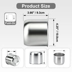Lug Nut Cover – Dome Cylinder – 3.66" × 4.25" – Stainless / Black - view 4