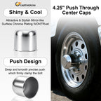 Lug Nut Cover – Dome Cylinder – 3.66" × 4.25" – Stainless / Black - view 5