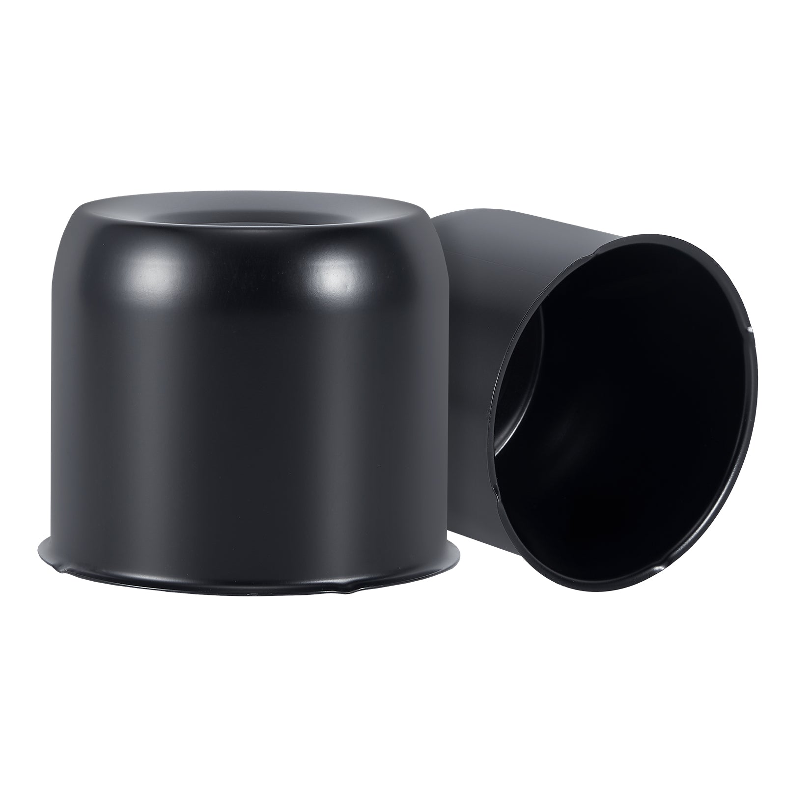 Lug Nut Cover – Dome Cylinder – 3.66" × 4.25" – Stainless / Black (LT4)