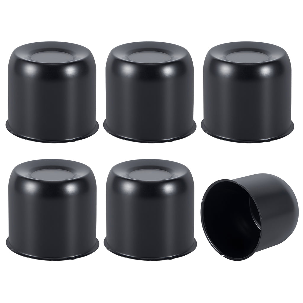 Lug Nut Cover – Dome Cylinder – 3.66" × 4.25" – Stainless / Black (LT4)