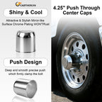 Chrome Lug Nut Cover – Cylindrical Dome – 4.33" × 4.25" - view 5