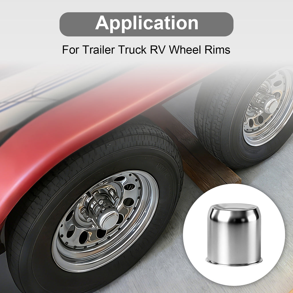 Chrome Lug Nut Cover – Cylindrical Dome – 4.33" × 4.25" (LT10)