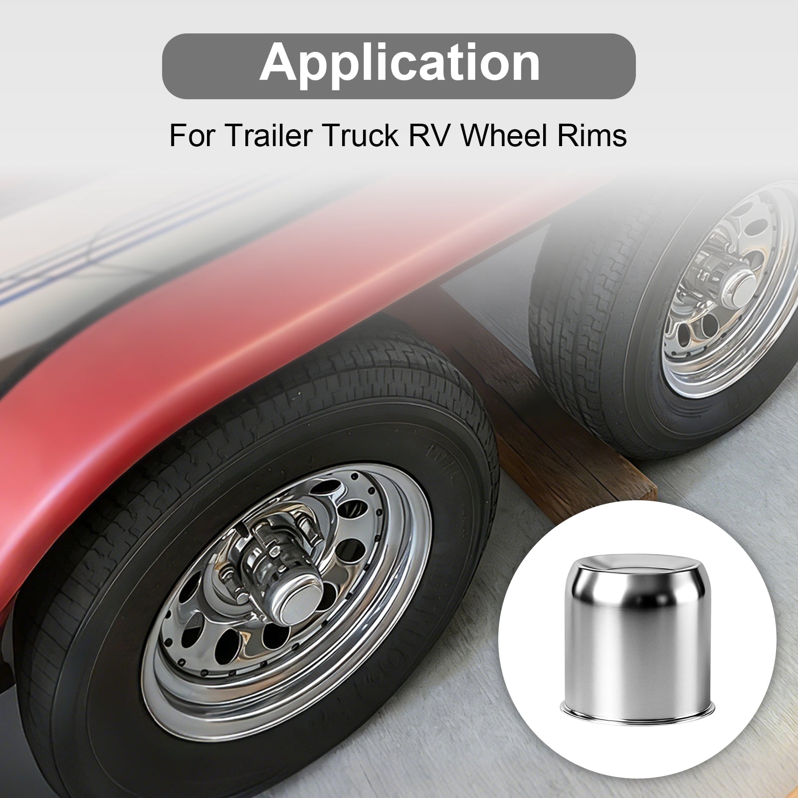 Chrome Lug Nut Cover – Cylindrical Dome – 4.33" × 4.25" (LT10)