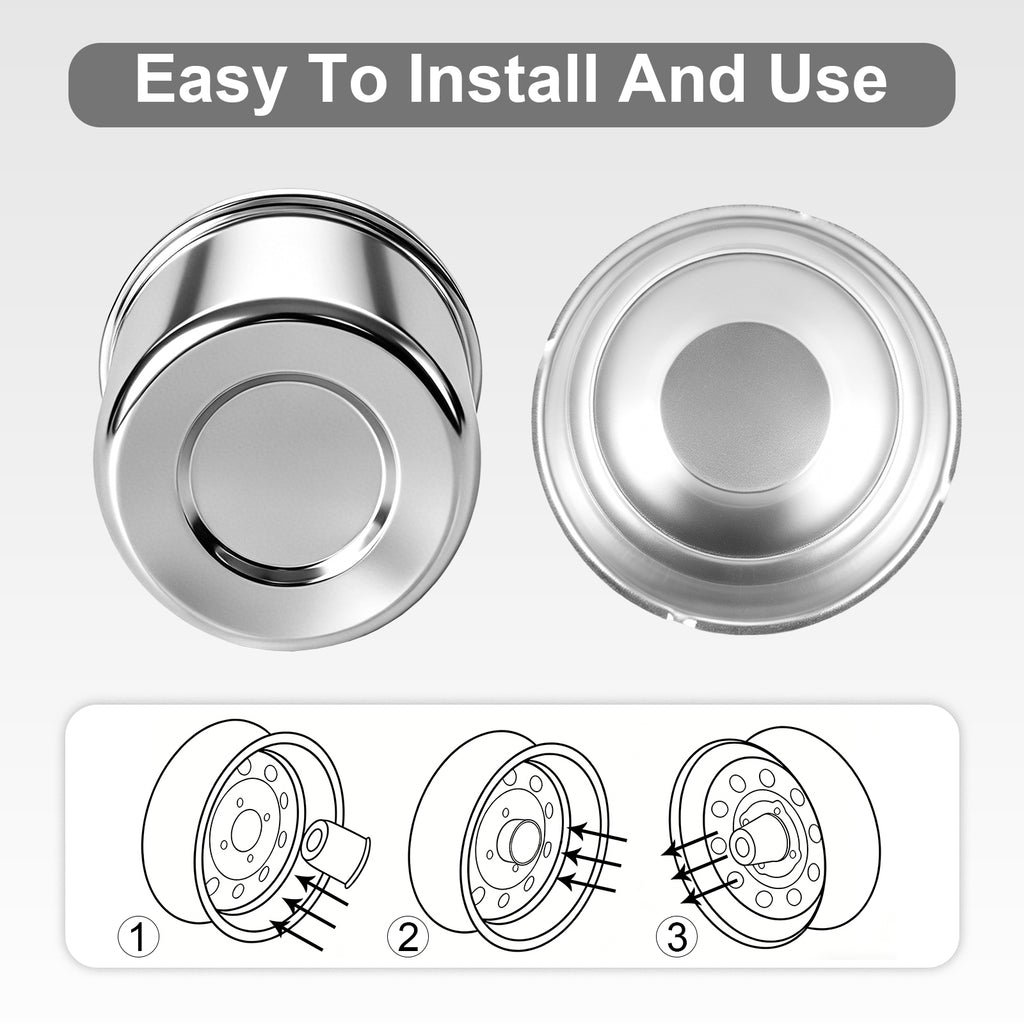 Chrome Lug Nut Cover – Cylindrical Dome – 4.33" × 4.25" (LT10)