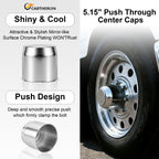 Chrome Lug Nut Cover – Large Dome Cylinder – 5" × 5.15" - view 5