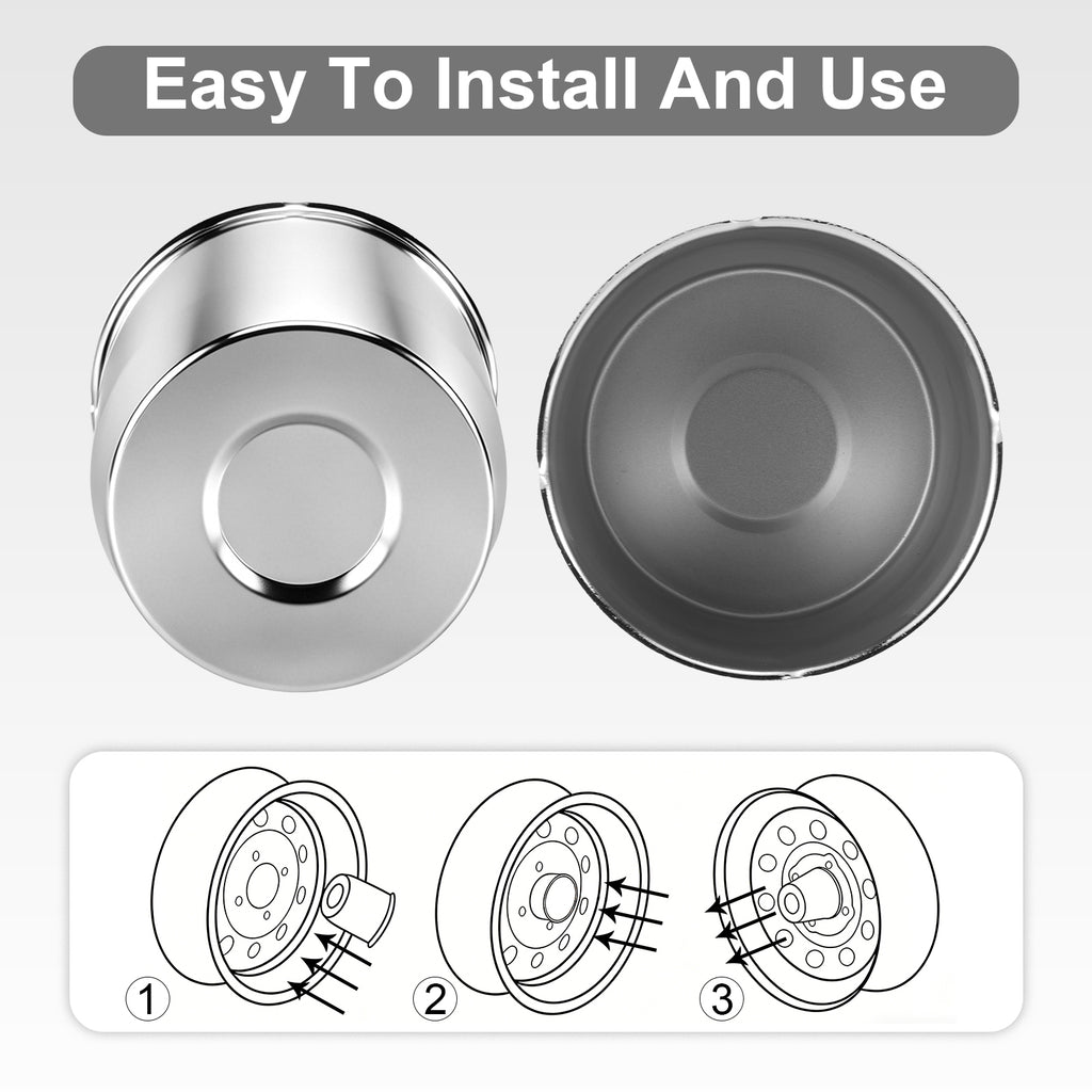 Chrome Lug Nut Cover – Large Dome Cylinder – 5" × 5.15" (LT6)