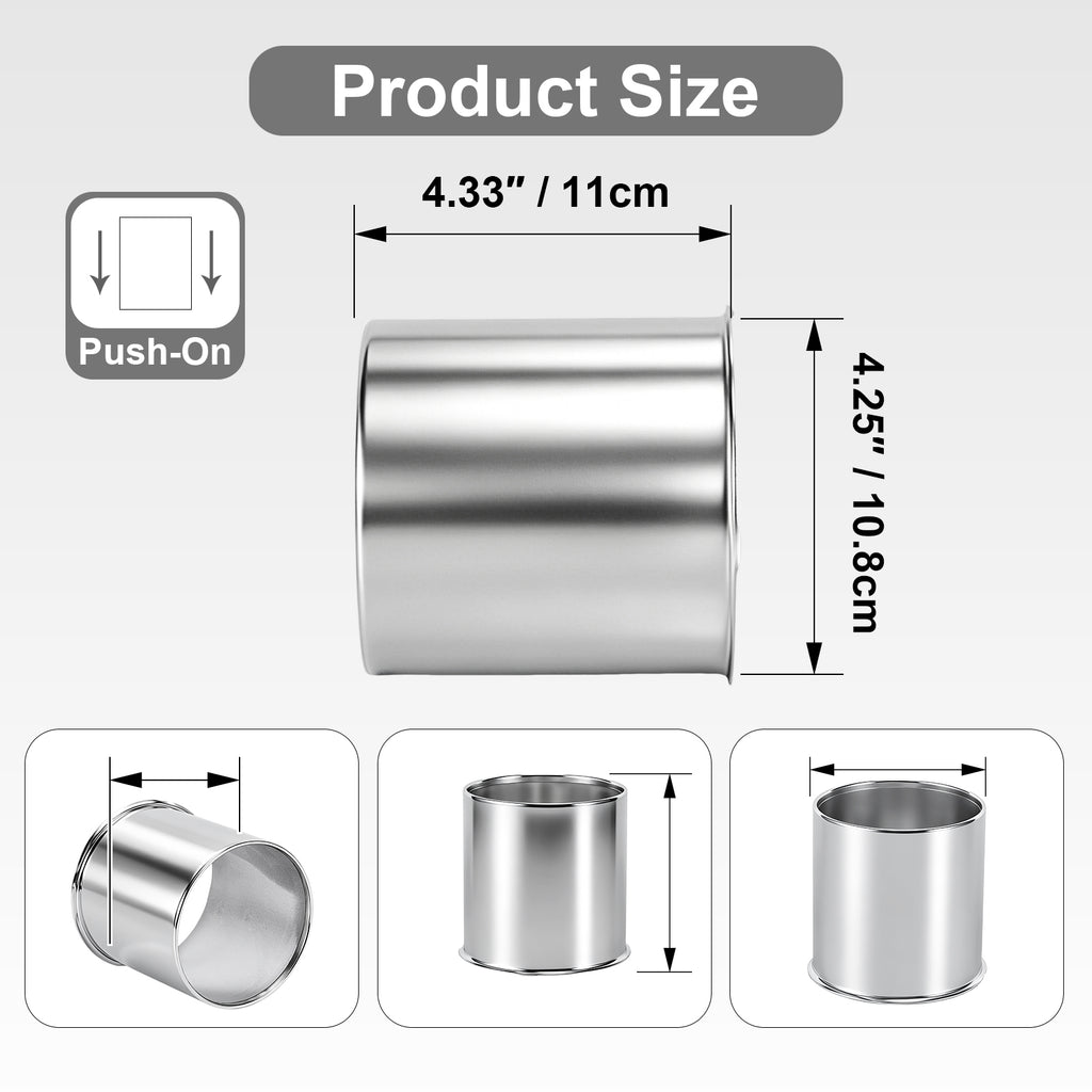 Chrome Lug Nut Cover – Rounded-Top Cylinder – 4.33" × 4.25" (LT2)